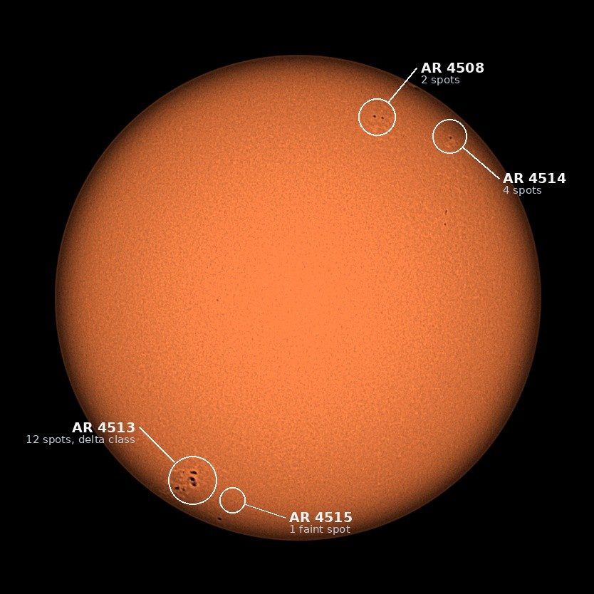 The Sun, through the solar filter, taken with a Dwarf 3
