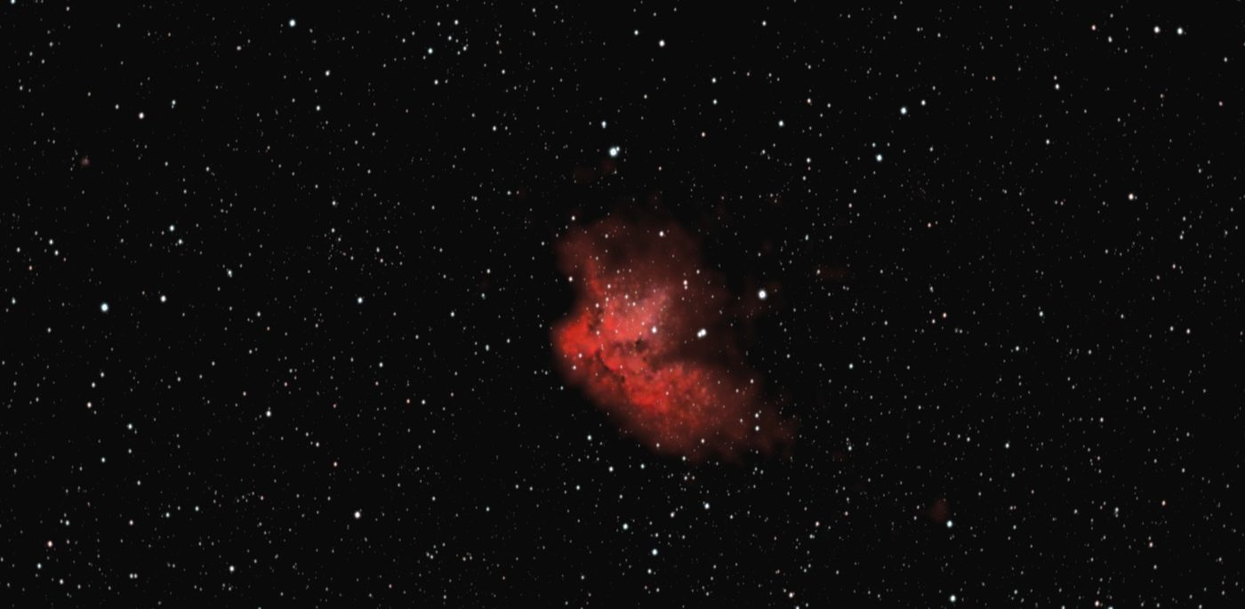 NGC 7380, the Wizard Nebula, taken with a Dwarf 3